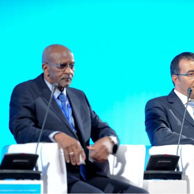 Le Président Dia Et Le Ministre Fouad Douiri 